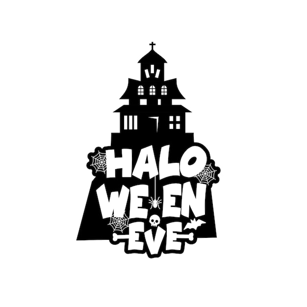 Halloween design with typography