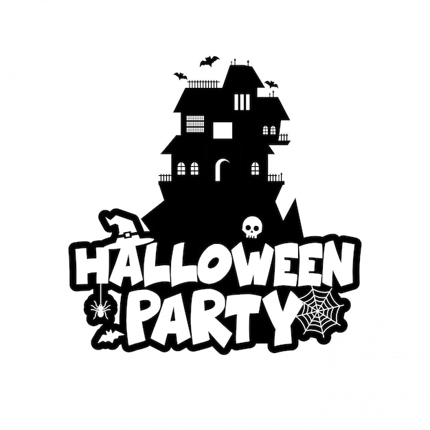 Halloween design with typography 