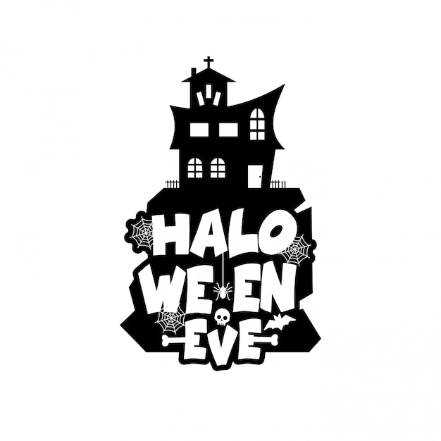 Halloween design with typography