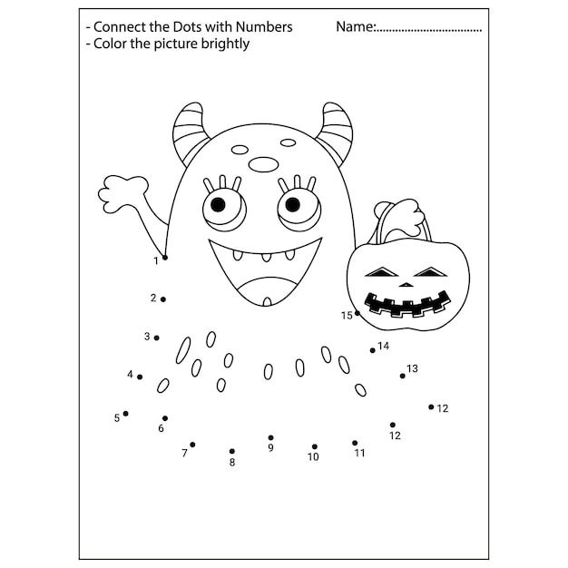 Halloween Dot To Dot For Kids