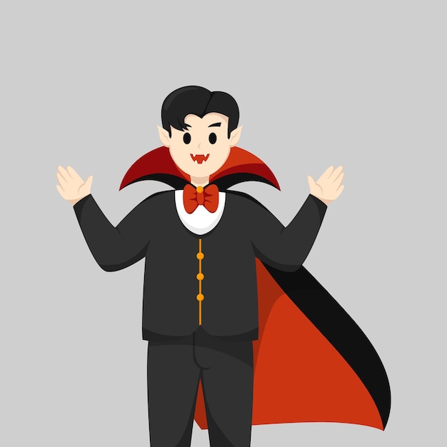 Halloween Dracula Character Design Illustration