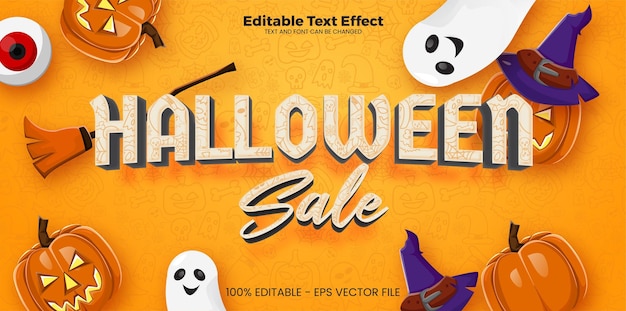 Halloween editable text effect in modern trend style