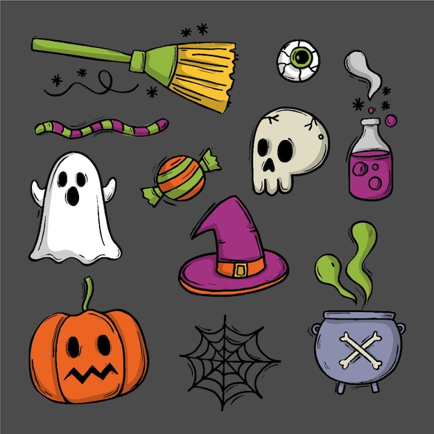 Halloween element collection design