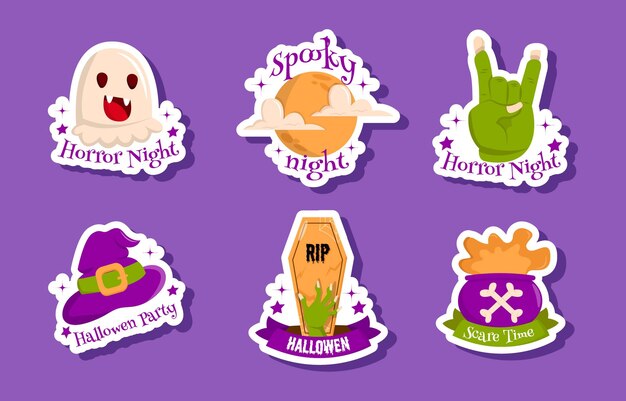 Halloween Element Sticker Set Collection