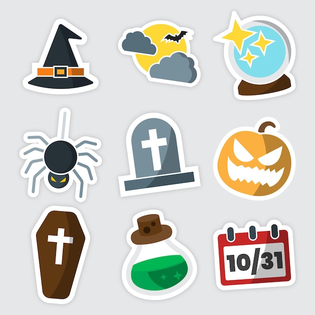 Halloween element sticker set