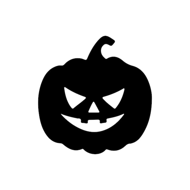 Halloween elements silhouette vector solid white background