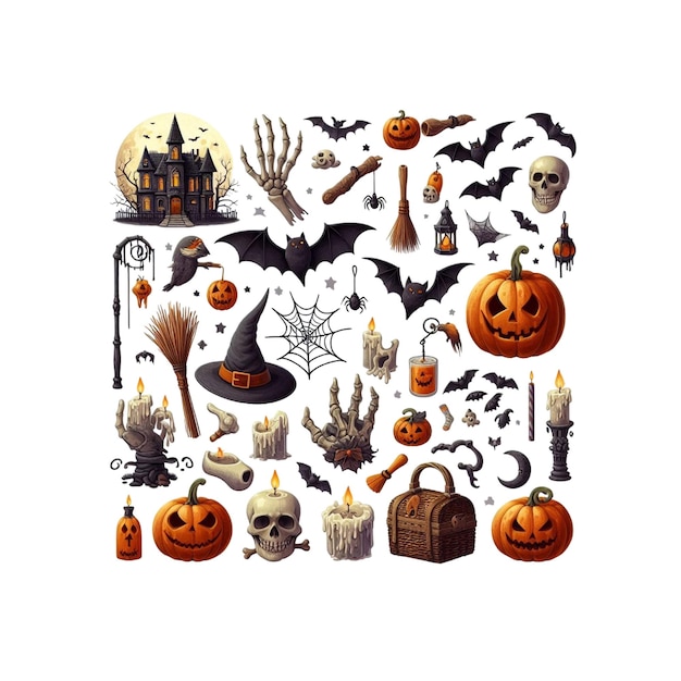 Vector halloween elements vector