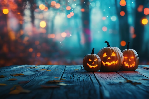 Halloween event background with charming upscale pumpkins Premium illustration for banners posters