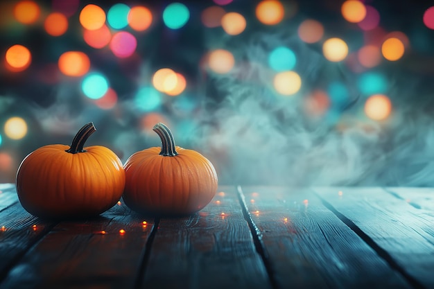 Halloween event background with charming upscale pumpkins Premium illustration for banners