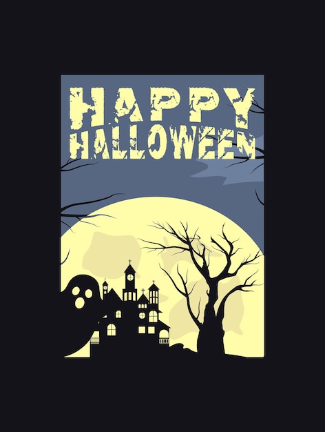 Halloween Festival and Holiday Vector Graphics T-shirt Design Print Template