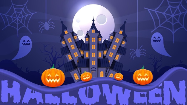 Halloween Flat illustration Background Design