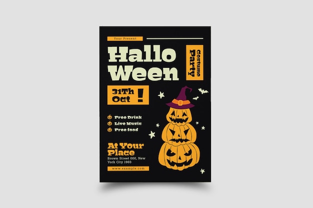 halloween flyer template