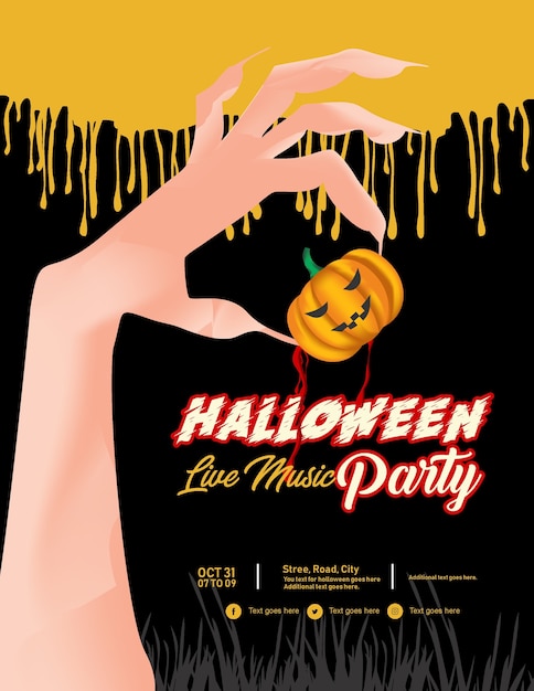 Vector halloween flyer