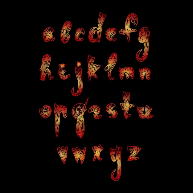 Halloween font letters