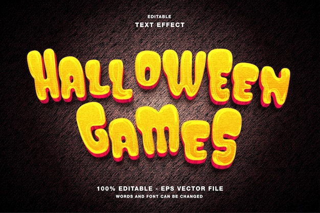 Halloween games 3d editable text effect