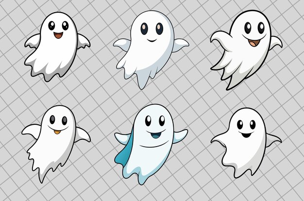 Vector halloween ghost vector illustration halloween ghost isolated on white spooky vector art