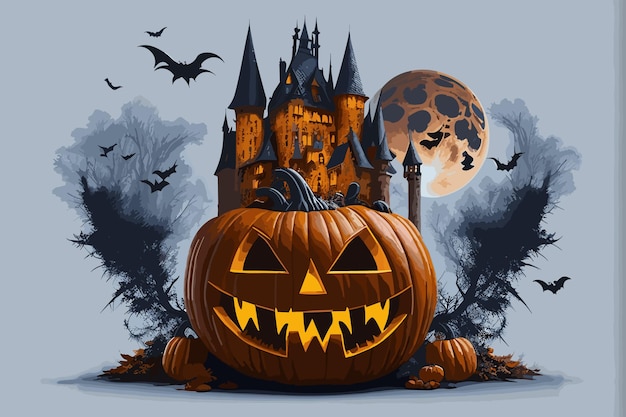 Halloween Giving Halloween Gift Event Promo Wallpaper Background Vector Halloween background