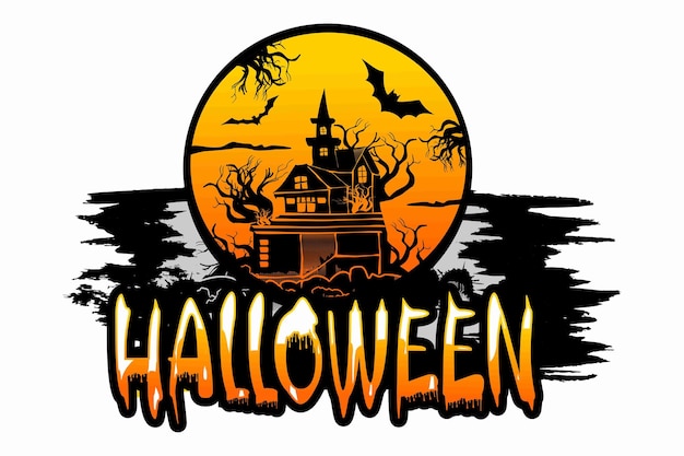 HALLOWEEN graphic t-shirt design and typography vector.