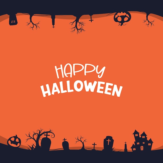 Halloween greeting cards background Halloween illustration template for banner poster flyer sale