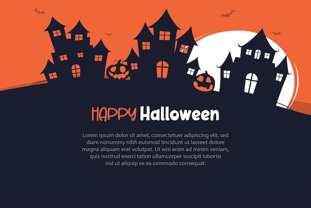 Halloween greeting cards background Halloween illustration template for banner poster flyer sale