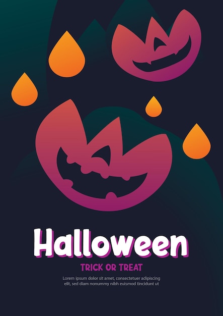 Halloween greeting cards background Halloween illustration template for banner poster flyer sale