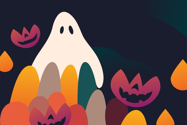 Halloween greeting cards background. Halloween illustration template for banner, poster, flyer, sale