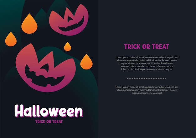 Halloween greeting cards background Halloween illustration template for banner poster flyer sale