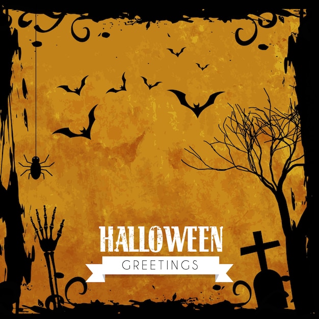 halloween greeting design