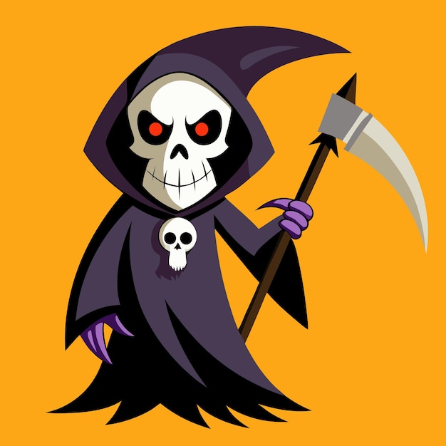 Halloween grim reaper illustration design