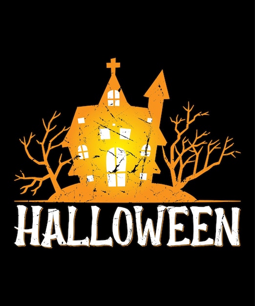 Halloween.
HALLOWEEN T shirt Design.