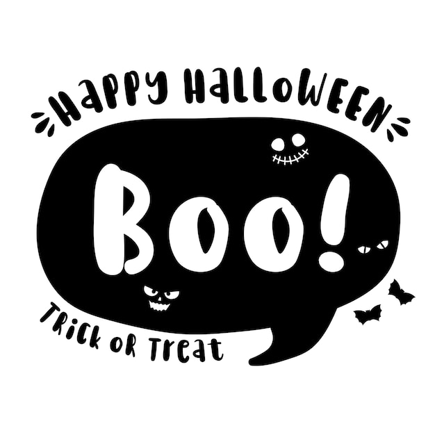 Halloween hand drawn lettering quote