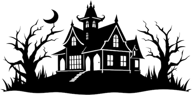 Vector halloween haunted house vector