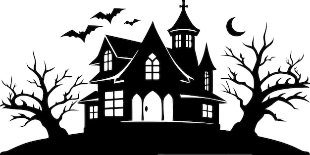 Vector halloween haunted house vector