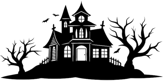 Halloween Haunted House vector