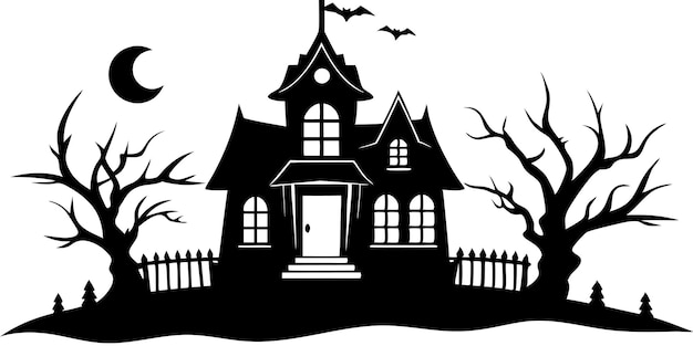 Vector halloween haunted house vector