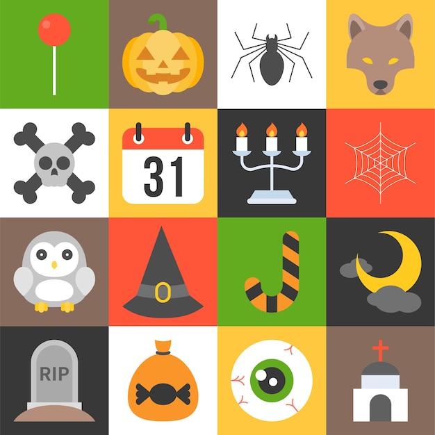 Halloween icon set