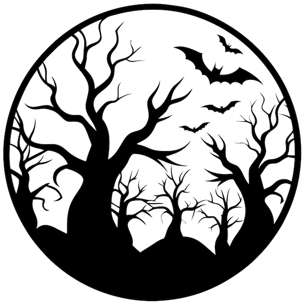 Halloween icon silhouette vector art illustration