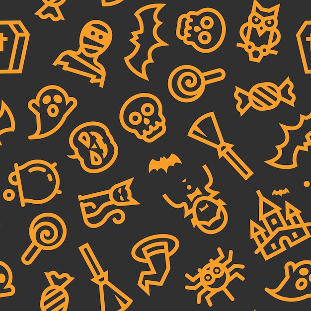 halloween icons pattern