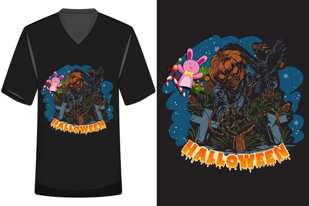 Halloween illustration Tshirt design Tshirt design illustration design halloween