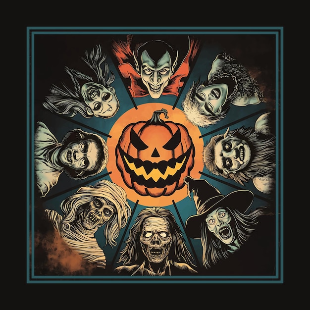 Halloween illustration vector TShirt design