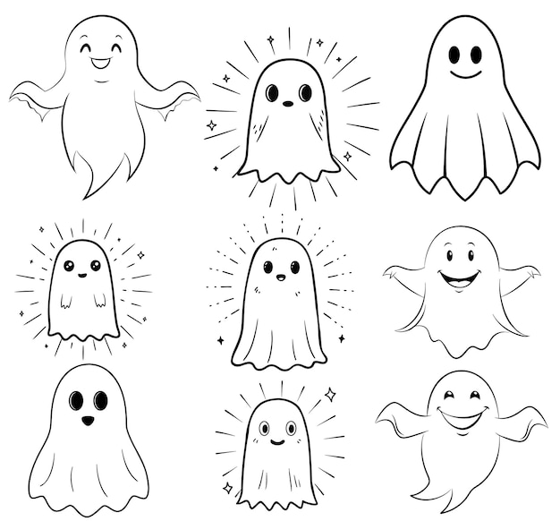 Halloween Line art Vector file