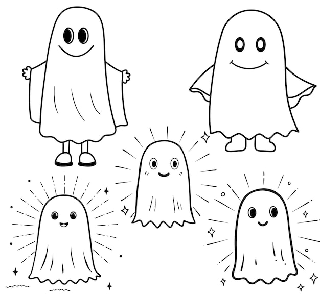 Halloween Line art Vector file