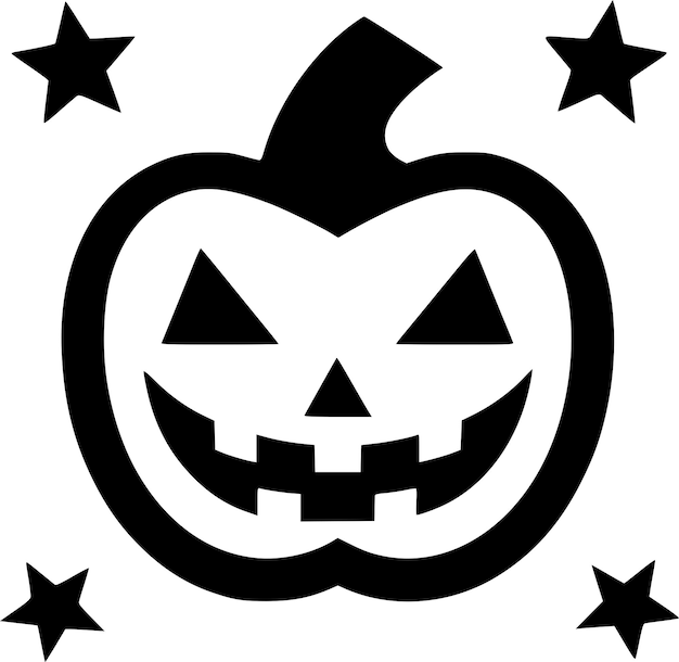 Halloween Minimalist and Flat Logo Vector illustration