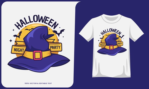 Vector halloween night party design for poster and tshirt design