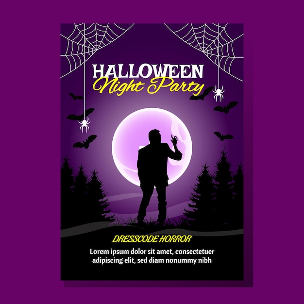 Halloween Night Party Poster Design