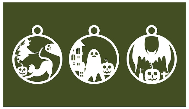 Halloween ornaments element vector set