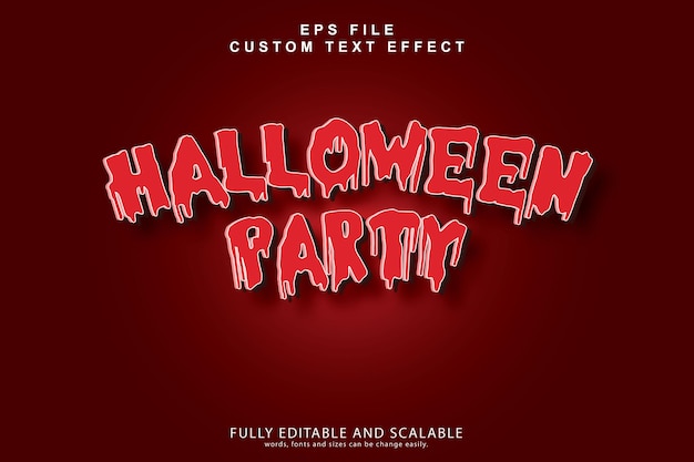 Halloween party 3d style text effect background