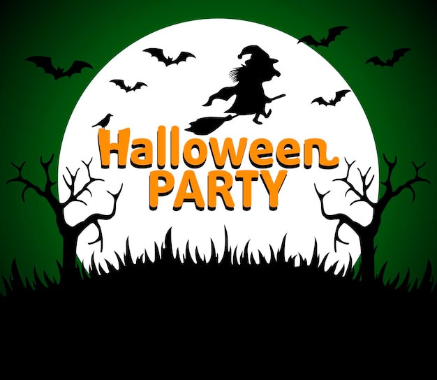 Halloween Party background green