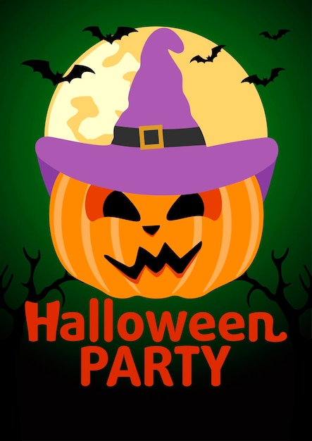 Halloween Party banner with Pumpkin