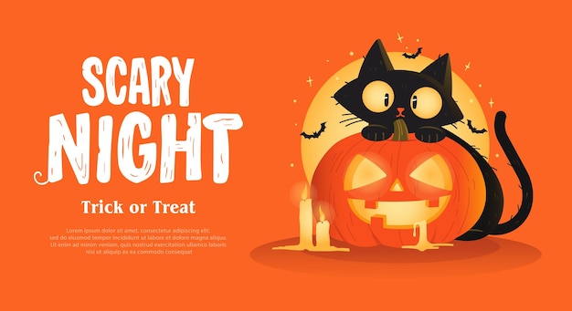 Vector halloween party flyer or poster template